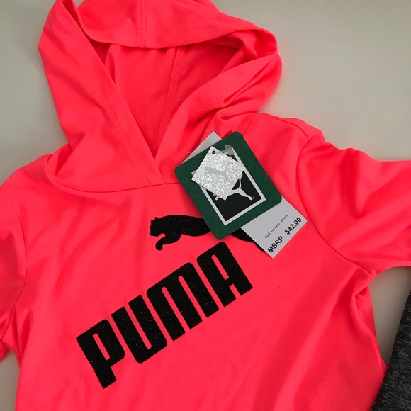 Puma cute neon sparkly girl leggings long sleeve 7000 - Picture 5 of 6